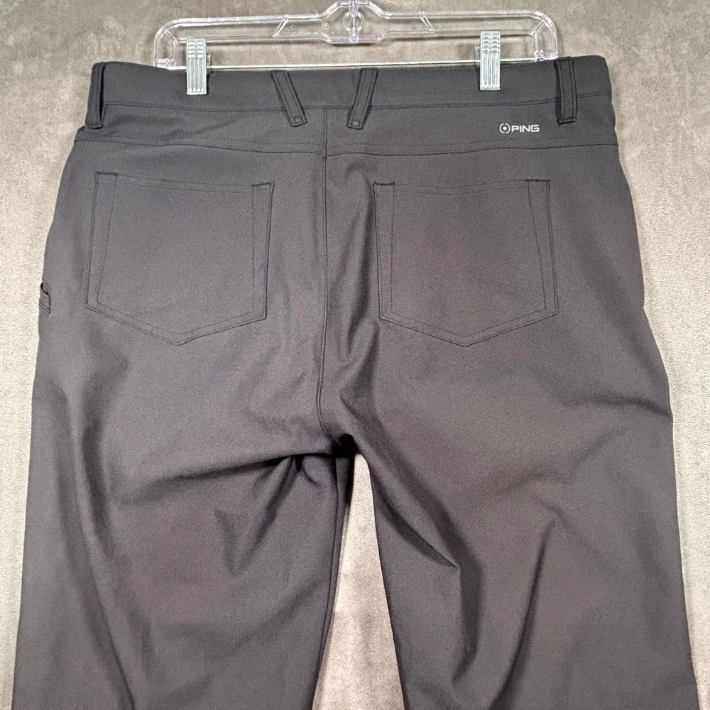 Ping Sensorcool Mens Golf Pants Black 34x33 Performance Trousers Five Pocket
